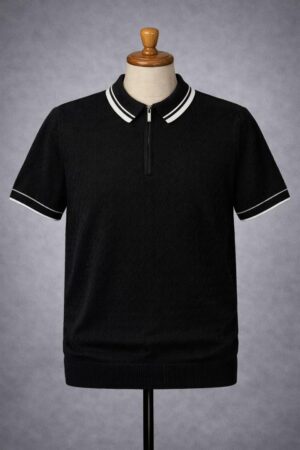 WhatsApp Image 2026-03-31 at 21.49.58 (1) Polo Homme noir Style Golf – Élégant et Confortable