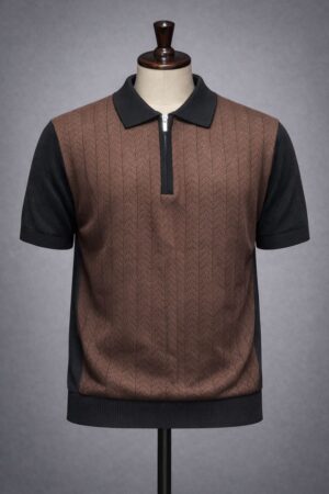 Polo golf Homme à Fermeture Zippée – Élégant