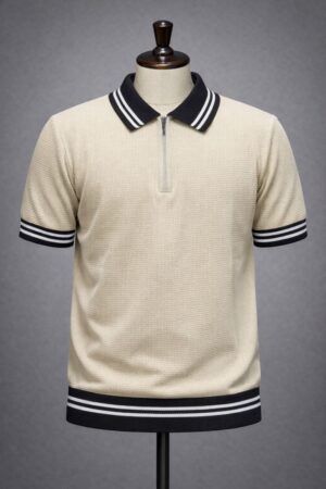Polo golf Homme à Fermeture Zippée - Élégant