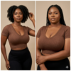 CROP TOP FEMME COULEUR CHOCOLAT