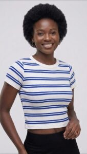 CROP TOP FEMME COL ROND