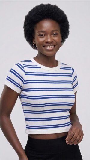 CROP TOP FEMME COL ROND