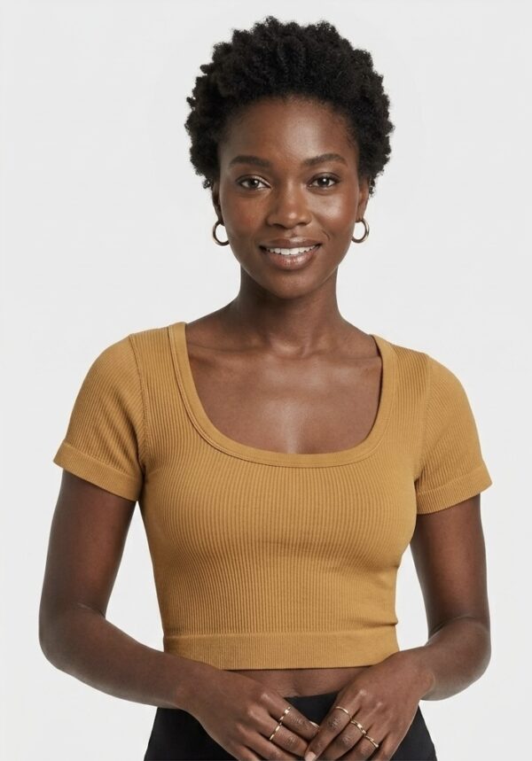 crop top col carré femme