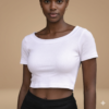 Crop Top Femme Manches Courtes – Style & Confort