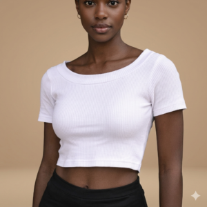 Crop Top Femme Manches Courtes – Style & Confort